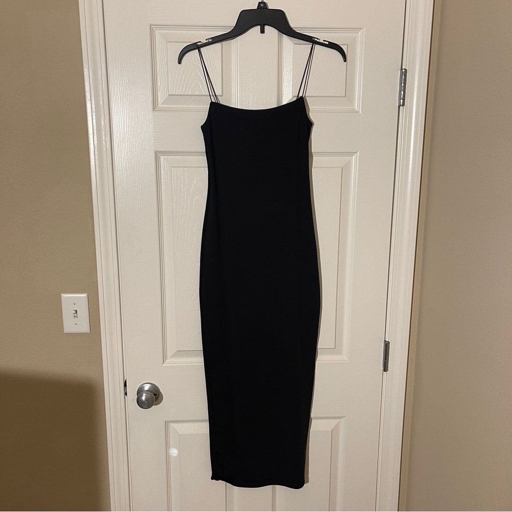 Black Zara midi dress
